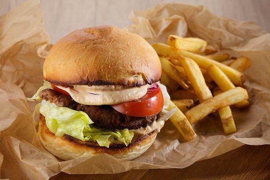 American pizza burger